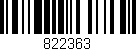 Código de barras (EAN, GTIN, SKU, ISBN): '822363'