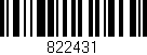 Código de barras (EAN, GTIN, SKU, ISBN): '822431'