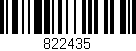 Código de barras (EAN, GTIN, SKU, ISBN): '822435'