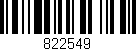 Código de barras (EAN, GTIN, SKU, ISBN): '822549'