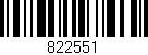 Código de barras (EAN, GTIN, SKU, ISBN): '822551'