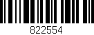 Código de barras (EAN, GTIN, SKU, ISBN): '822554'