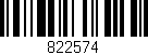 Código de barras (EAN, GTIN, SKU, ISBN): '822574'