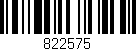 Código de barras (EAN, GTIN, SKU, ISBN): '822575'