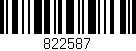 Código de barras (EAN, GTIN, SKU, ISBN): '822587'