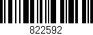 Código de barras (EAN, GTIN, SKU, ISBN): '822592'