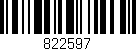 Código de barras (EAN, GTIN, SKU, ISBN): '822597'