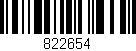 Código de barras (EAN, GTIN, SKU, ISBN): '822654'