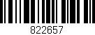 Código de barras (EAN, GTIN, SKU, ISBN): '822657'