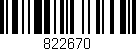 Código de barras (EAN, GTIN, SKU, ISBN): '822670'