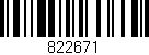 Código de barras (EAN, GTIN, SKU, ISBN): '822671'