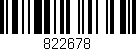Código de barras (EAN, GTIN, SKU, ISBN): '822678'