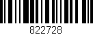 Código de barras (EAN, GTIN, SKU, ISBN): '822728'