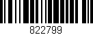 Código de barras (EAN, GTIN, SKU, ISBN): '822799'