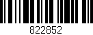 Código de barras (EAN, GTIN, SKU, ISBN): '822852'