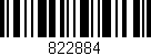 Código de barras (EAN, GTIN, SKU, ISBN): '822884'