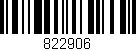 Código de barras (EAN, GTIN, SKU, ISBN): '822906'