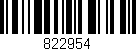 Código de barras (EAN, GTIN, SKU, ISBN): '822954'