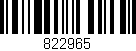 Código de barras (EAN, GTIN, SKU, ISBN): '822965'