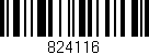 Código de barras (EAN, GTIN, SKU, ISBN): '824116'