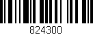 Código de barras (EAN, GTIN, SKU, ISBN): '824300'