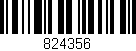 Código de barras (EAN, GTIN, SKU, ISBN): '824356'