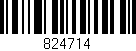Código de barras (EAN, GTIN, SKU, ISBN): '824714'