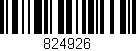 Código de barras (EAN, GTIN, SKU, ISBN): '824926'