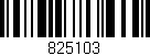 Código de barras (EAN, GTIN, SKU, ISBN): '825103'