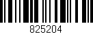 Código de barras (EAN, GTIN, SKU, ISBN): '825204'
