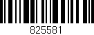 Código de barras (EAN, GTIN, SKU, ISBN): '825581'