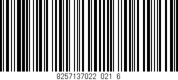 Código de barras (EAN, GTIN, SKU, ISBN): '8257137022_021_6'