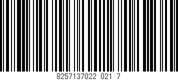 Código de barras (EAN, GTIN, SKU, ISBN): '8257137022_021_7'