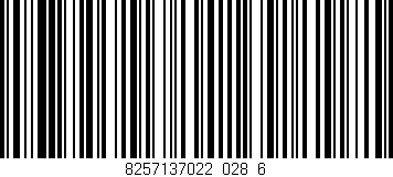 Código de barras (EAN, GTIN, SKU, ISBN): '8257137022_028_6'
