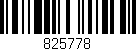 Código de barras (EAN, GTIN, SKU, ISBN): '825778'