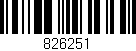 Código de barras (EAN, GTIN, SKU, ISBN): '826251'