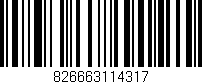 Código de barras (EAN, GTIN, SKU, ISBN): '826663114317'