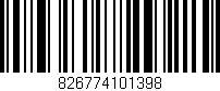 Código de barras (EAN, GTIN, SKU, ISBN): '826774101398'