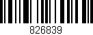 Código de barras (EAN, GTIN, SKU, ISBN): '826839'