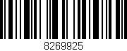 Código de barras (EAN, GTIN, SKU, ISBN): '8269925'