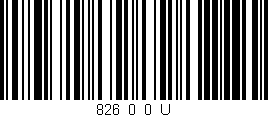 Código de barras (EAN, GTIN, SKU, ISBN): '826_0_0_U'