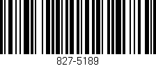 Código de barras (EAN, GTIN, SKU, ISBN): '827-5189'