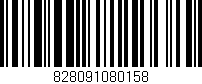 Código de barras (EAN, GTIN, SKU, ISBN): '828091080158'