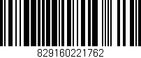 Código de barras (EAN, GTIN, SKU, ISBN): '829160221762'