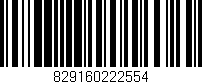 Código de barras (EAN, GTIN, SKU, ISBN): '829160222554'