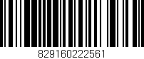 Código de barras (EAN, GTIN, SKU, ISBN): '829160222561'