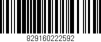 Código de barras (EAN, GTIN, SKU, ISBN): '829160222592'