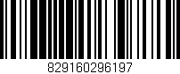 Código de barras (EAN, GTIN, SKU, ISBN): '829160296197'