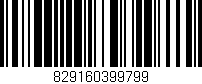 Código de barras (EAN, GTIN, SKU, ISBN): '829160399799'