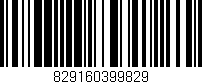 Código de barras (EAN, GTIN, SKU, ISBN): '829160399829'